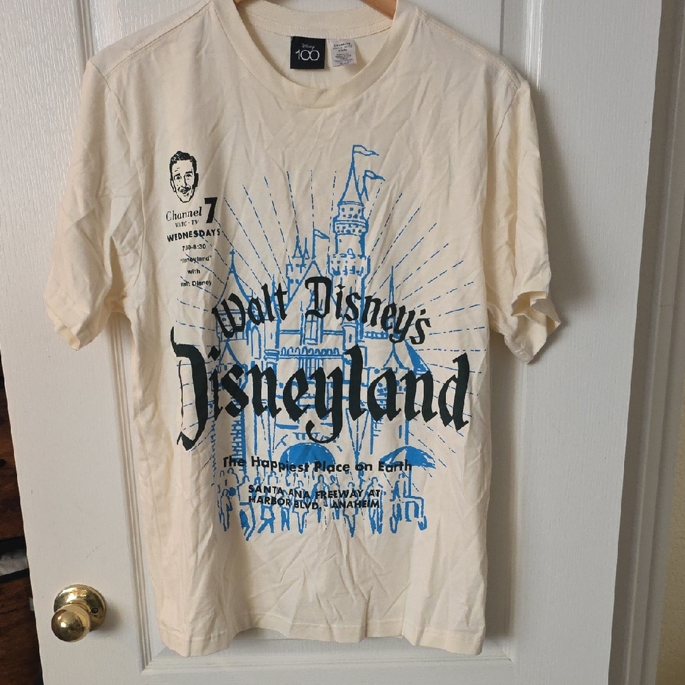 Disney Cream and Blue Graphic T-Shirt